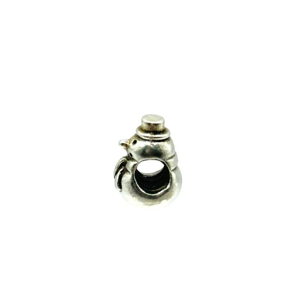 Authentic Pandora Sterling Silver Snowman Charm 790374 ALE - Picture 6 of 7